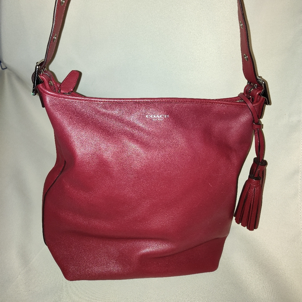 Coach Cherry Leather Shoulder Bag